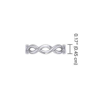 Modern Celtic Infinity Sterling Silver Ring TRI898 - Jewelry